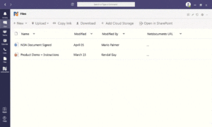 Microsoft Teams Files to NetDocuments Cloud